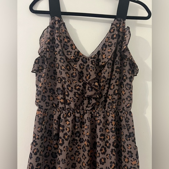 Peppermint brand Leopard Print Sleeveless Dress size L (D-313) - Picture 2 of 12